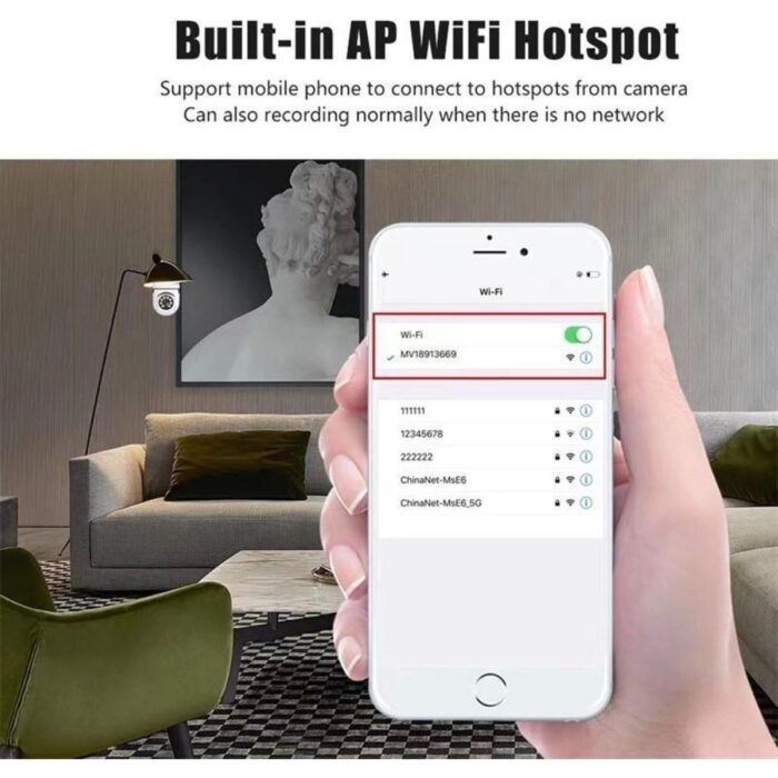 Fırsatkolik Wifi 360 Panoramik Ampul Kamera Güvenlik Kamerası Çift Wifi 360 Derece Gece Görüşlü - Görsel 4