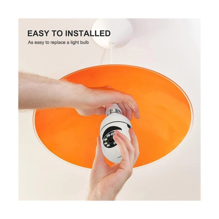 Fırsatkolik Wifi 360 Panoramik Ampul Kamera Güvenlik Kamerası Çift Wifi 360 Derece Gece Görüşlü - Görsel 4