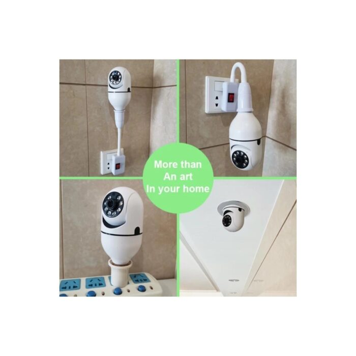 Fırsatkolik Wifi 360 Panoramik Ampul Kamera Güvenlik Kamerası Çift Wifi 360 Derece Gece Görüşlü - Görsel 5
