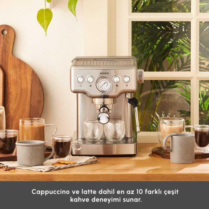 Karaca Coffee Art 1353 Süt Köpürtücülü 20 Bar Basınçlı Espresso, Latte Cappuccino Americano Makinesi - Görsel 3