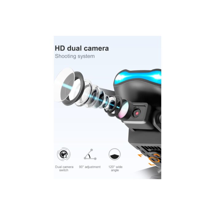 Unico Wifi Fpv Katlanabilir Drone,  1080P Geniş Açı Kamera, Yörünge Uçuş, Başsız Mod - Görsel 4