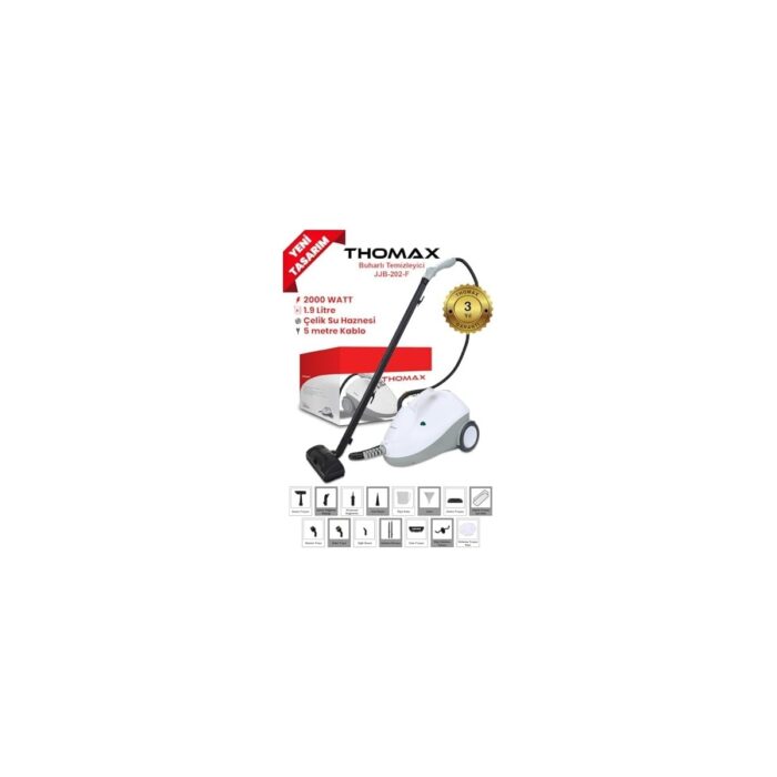 Fonksiyonlu Buharlı Temizleyici Buharlı Temizlik 2000 Watt 1.9lt - Görsel 2