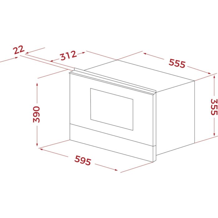 Teka - ml 8220 Bıs L Fbk - Ankastre Mikrodalga Fırın + Izgara - Siyah Cam - 22 Lt - 112030018 - Görsel 3