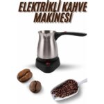 Elektrikli Cezve 800 Watt Paslanmaz Çelik Türk Kahve Makinesi Saplı