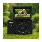 Msy Elektronik 5k UHD 75 Mp Dijital Kamera | 18X Zoom | Retro Tasarım | Vlog & Seyahat Fotoğrafçılığı (Siyah) - Görsel 2