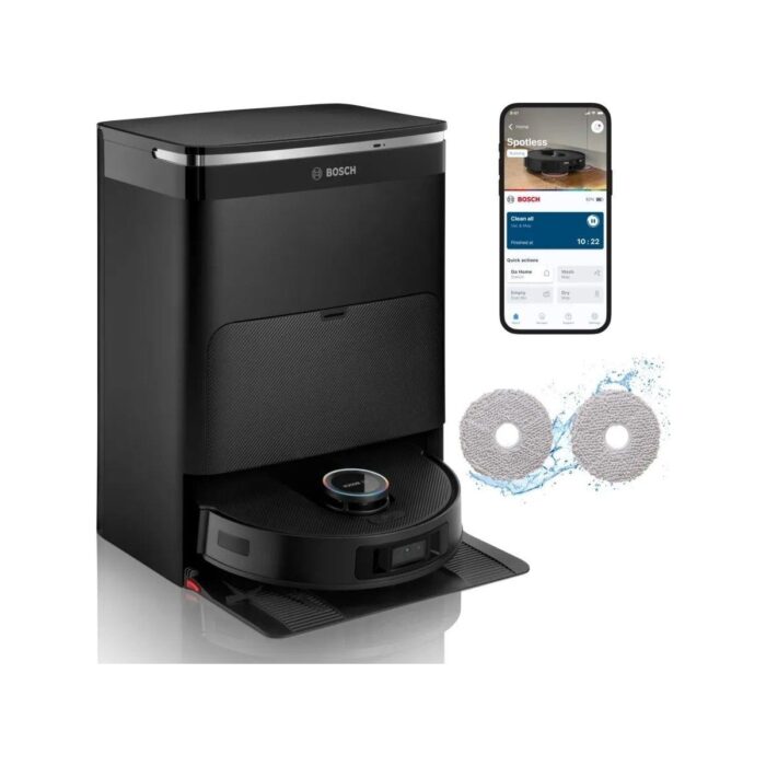 110001249947535.jpg Bosch BCRDW3BX Akıllı Robot Süpürge Çöp Istasyonlu Siyah - Görsel 1