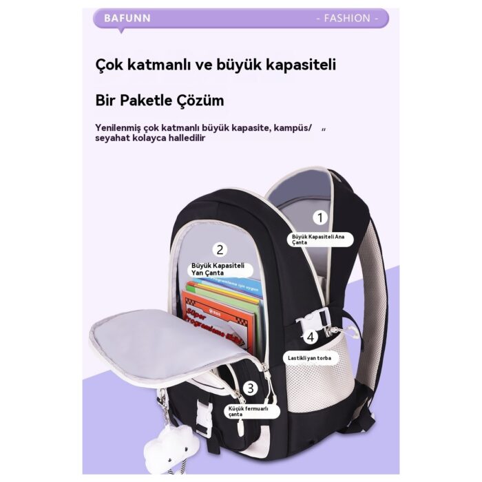 Xiaomi Lise Kızlarına Yönelik Yeni Okul Çantası, Büyük Kapasiteli, Ortaokul Öğrencileri, Ortaokul Öğrencileri, Ilkokul Öğrencileri- (Yurt Dışından) - Görsel 4