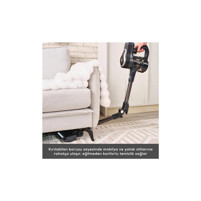 Karaca Şarjlı Vantuz Power 2000 Mah Pil Gücü  H.e.p.a 13 Filtre 60 Dakika Çalışma Power Max Motor LED Işıklı Turbo Fırça - Görsel 5