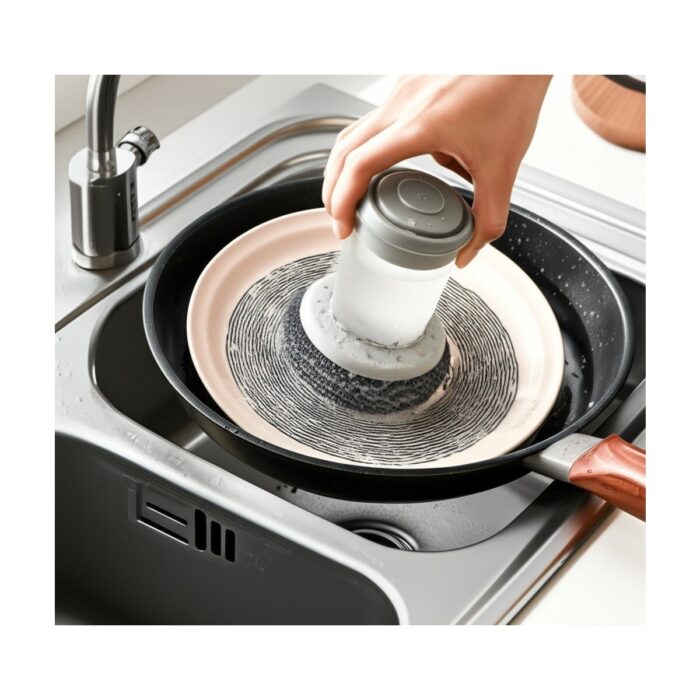 110001250915897.jpg Deterjan Hazneli Telli Bulaşık Fırçası 2'li Telli Set Pratik Pompalı - Görsel 1