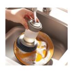 Deterjan Hazneli Telli Bulaşık Fırçası 2'li Telli Set Pratik Pompalı - Görsel 3