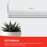 Tesla 12.000 Btu Duvar Tipi Split Klima Seti Beyaz (Arzum AR070 Vantilatör Hediyeli) - Görsel 5