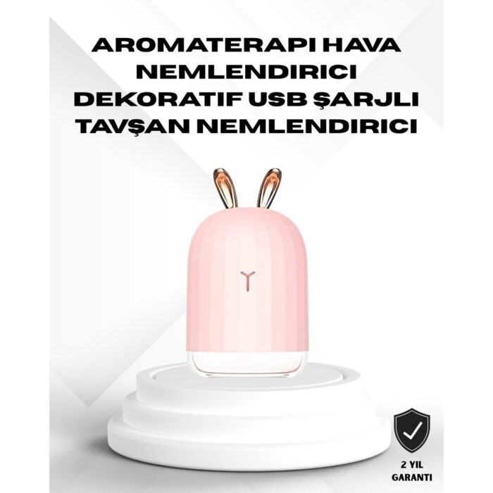 AyrStore Ultrasonik Hava Nemlendirici 200 ml Aroma Difüzör LED Işıklı Sessiz - Görsel 1