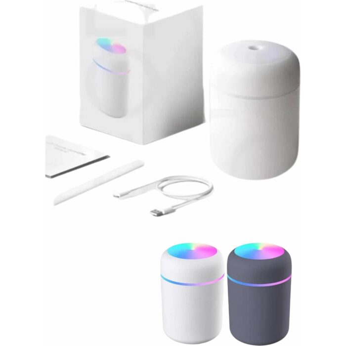 AyrStore Humidifier LED Işıklı Mini Ortam Oda Kokusu Aromaterapi Buhardanlık - Görsel 3