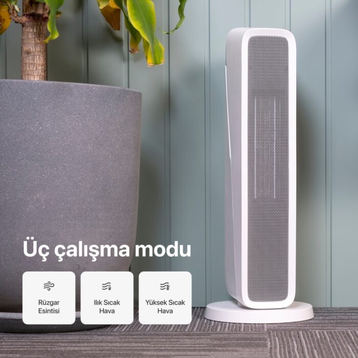 Xenon Smart Akıllı Fanlı Isıtıcı İç Mekan Wi-Fi Isıtma Cihazı Ultra Sessiz Ptc Seramik Space Heater (2000W) X7440 - Görsel 3