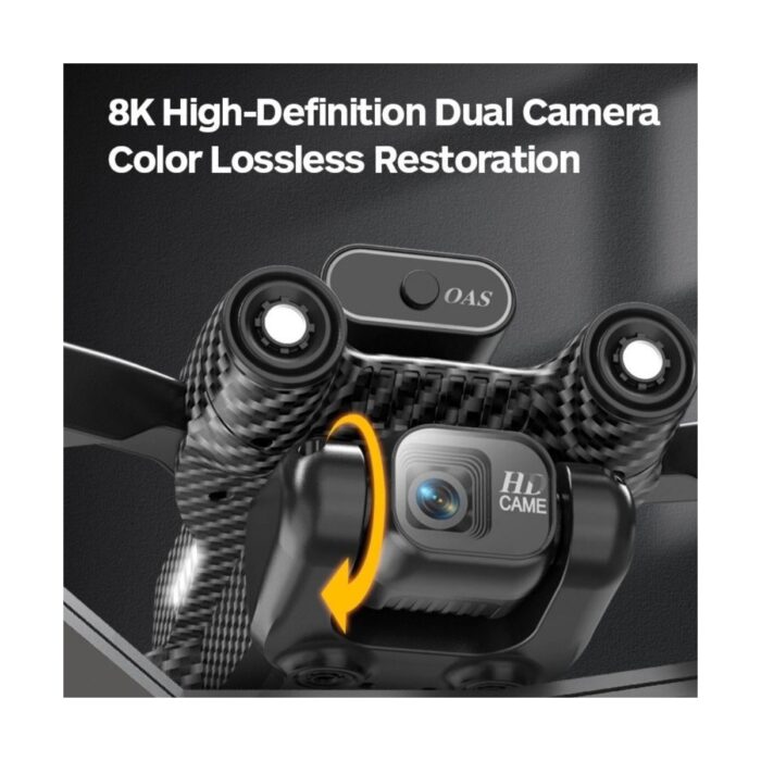 Hzl A13 Drone,8k Çift Kameralı Karbon Fiber, Elektrikli Ayarlanabilir Lens, Uzaktan Kumandalı Drone - Görsel 4