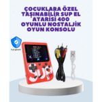 AyrStore Şarjlı Taşınabilir El Oyun Konsolu 400 Oyun