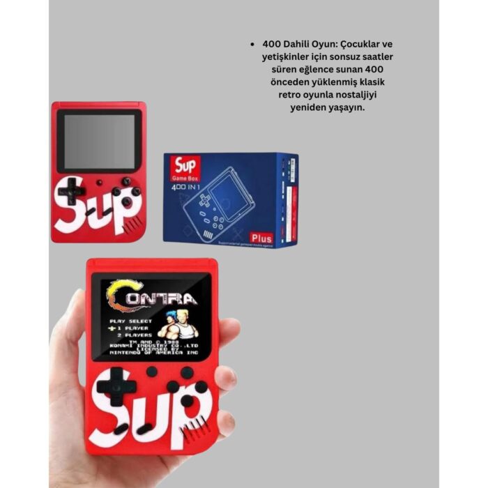 AyrStore Şarjlı Taşınabilir El Oyun Konsolu 400 Oyun - Görsel 2