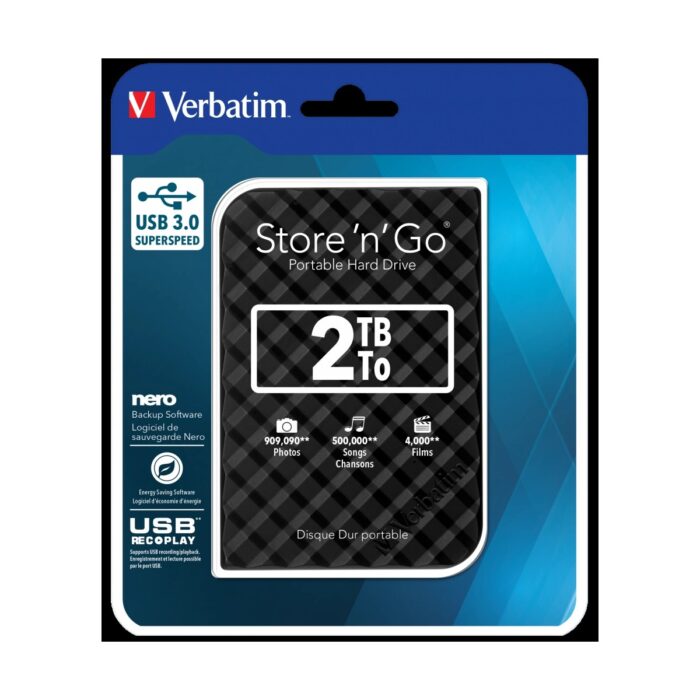 Verbatim Verbatım 53195 - 2tb USB 3.0 Black Portable Hard - Görsel 4