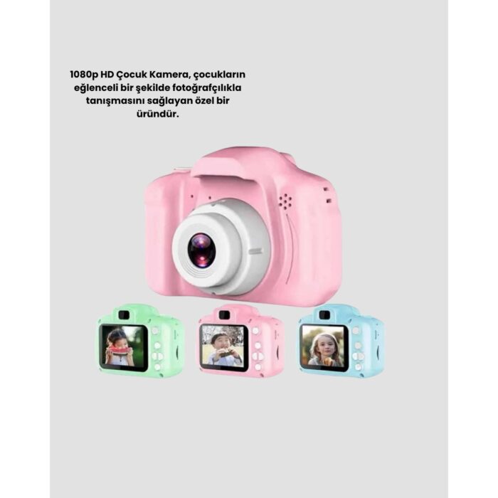 Pembe Mini 1080P Hd Çocuk Kamera - 8mp, Video Kaydı,tf Kart Destekli - Görsel 3