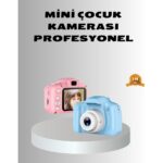 8mp Mini Çocuk Fotoğraf Makinesi - Pembe Ses Kaydı Özellikli