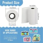 Aksiyon Global Çocuk Kamera Baskı Kağıdı, 5’li Rulo 57X25MM Çekirdekli Fotoğraf Baskı Termal Kağıt Rulo - Lisinya - Görsel 3