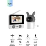 Aksiyon Global Bebek Kamerası Kumandalı Monitörlü Karşılıklı Konuşma Özellikli , Hatırlatıcılı Ip Bebek Kamerası - Lisinya