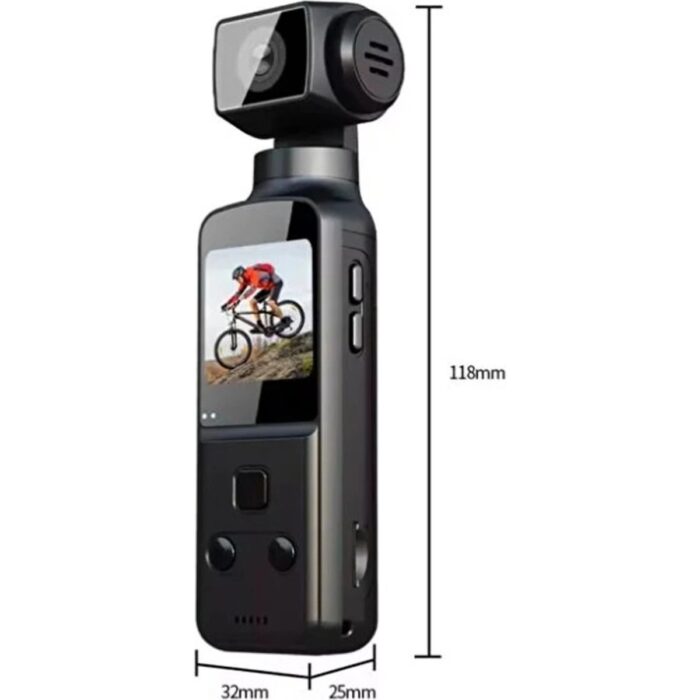 4K Ultra Hd 270° Döndürülebilir Su Geçirmez Kablosuz Vlog Spor ve Aksiyon Kamerası - Lisinya - Görsel 3