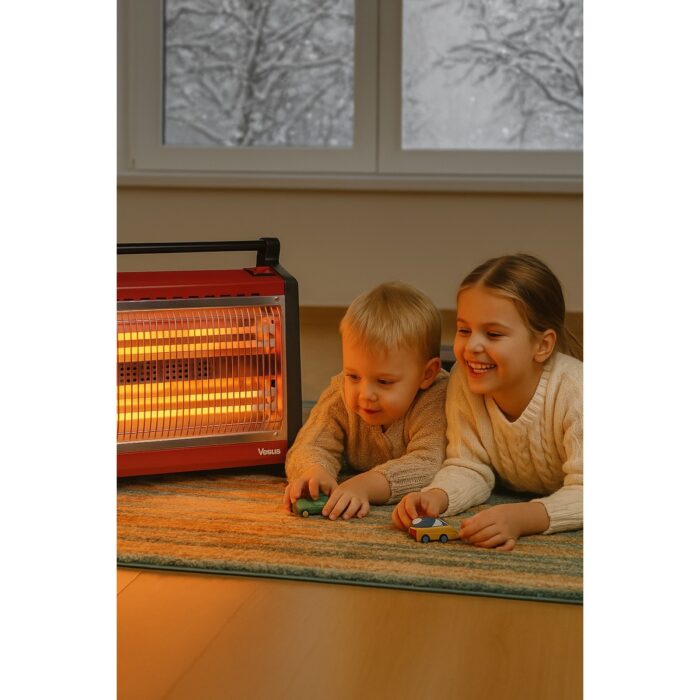 Pazaraza Vesus 4x4 Elektrikli Quartz Isıtıcı 1800W 3kademe Isı Ayarı - Görsel 2