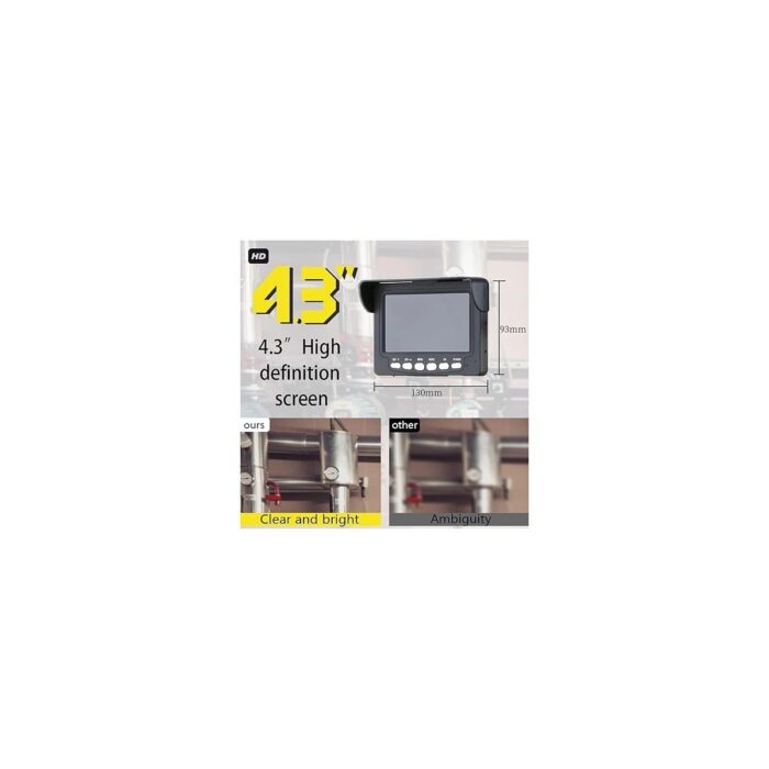 Aksiyon Global Profosyonel Ekranlı Kameralı 30 Metre Fiber Kablo Yılan Endoskop Kameralı Hafıza Kart Girişli Kuyu, Sondaj, Kanalizyasyon Kamerası 8 mm 4.3 Inc - Lisinya - Görsel 3