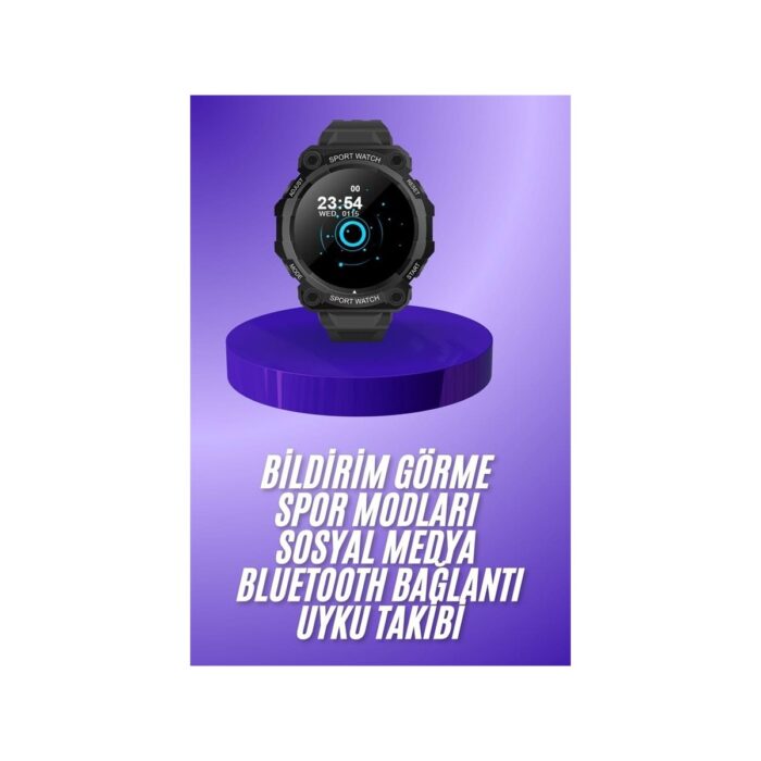 Yeni Nesil Akıllı Saat Bluetooth Bağlantılı Android ve Ios Uyumlu - Görsel 1