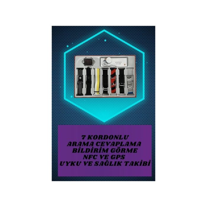 7 Kordonlu Akıllı Saat ve  Kulaklığı Anc Özelliği Kulak Içi Mikrofonlu Sesli Görüşme - Görsel 3