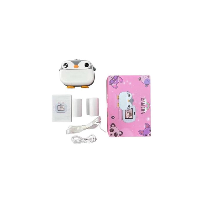 110001254782085.jpg Çocuklara Özel Şirin Tasarımlı Mini Fotoğraf Yazıcısı 3 Adet Rulo Hediyeli - Görsel 1