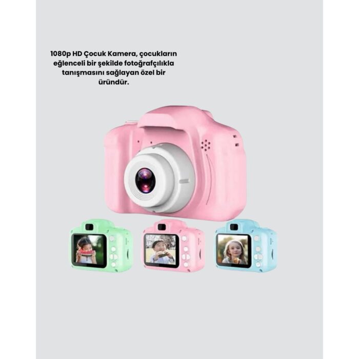 Pembe Mini 1080P Hd Çocuk Kamera – 8mp, Video Kaydı,tf Kart Destekli - Görsel 3