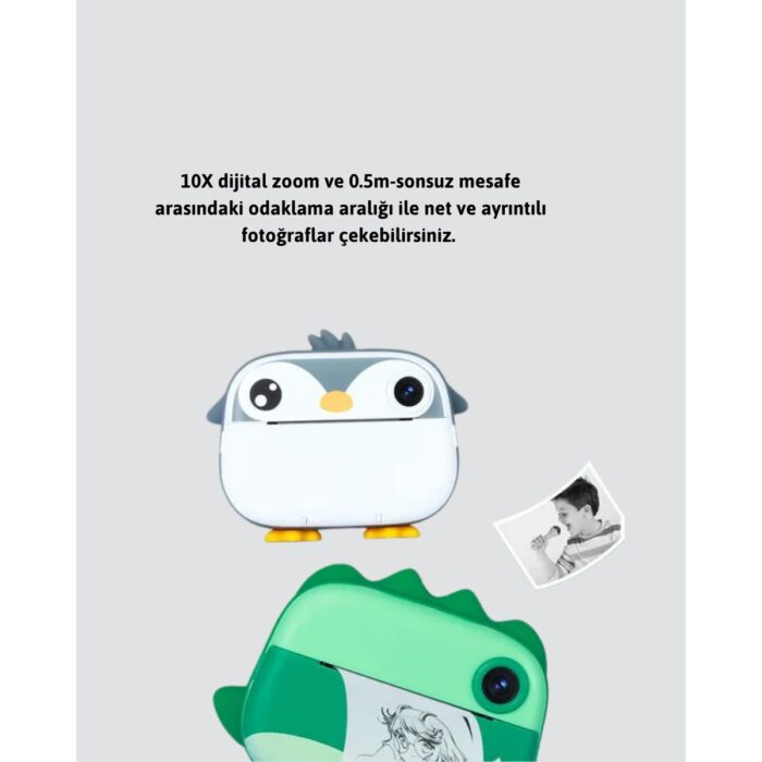 64GB Tf Kart Destekli Çoklu Dil Seçeneği Sunan Anında Baskı Kamera - Görsel 5