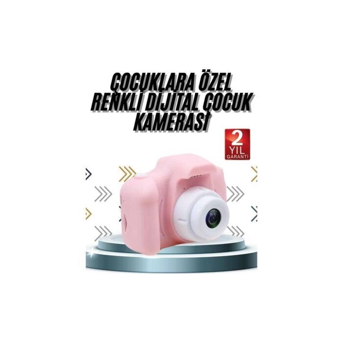 Çocuklara Özel Fotoğraf ve Video Çeken Mini Çok Renkli Fotoğraf Makinesi - Görsel 2
