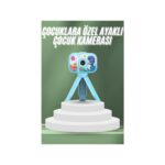 Çocuklara Özel Ayaklı Mini Fotoğraf Makinesi Dijital LCD Ekran - Görsel 2