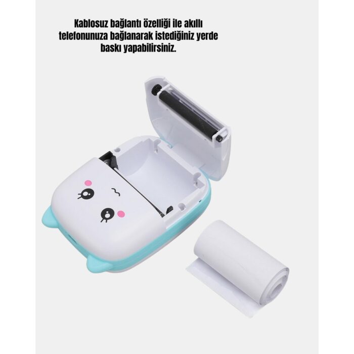 Taşınabilir Mini Termal Yazıcı 200 Dpı Bluetooth Bağlantılı - Görsel 2