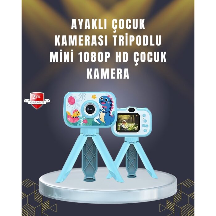 110001254786367.jpg 2 Inç Ekranlı Çocuk Kamerası – Çizgi Film Efektli ve Müzik Çalar Özellikli - Görsel 1