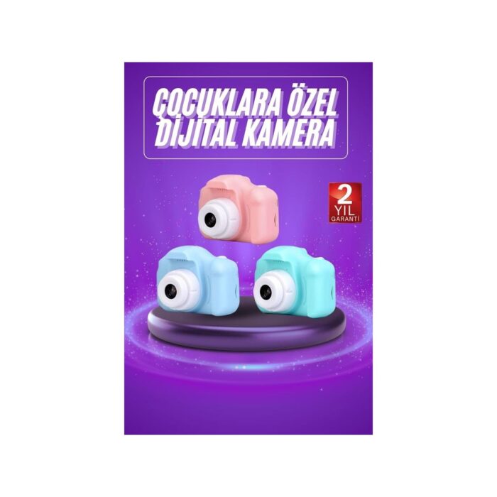 Dijital Fotoğraf Makinesi Çocuk Mini 1080P Hd Kaliteli Renkli - Görsel 2