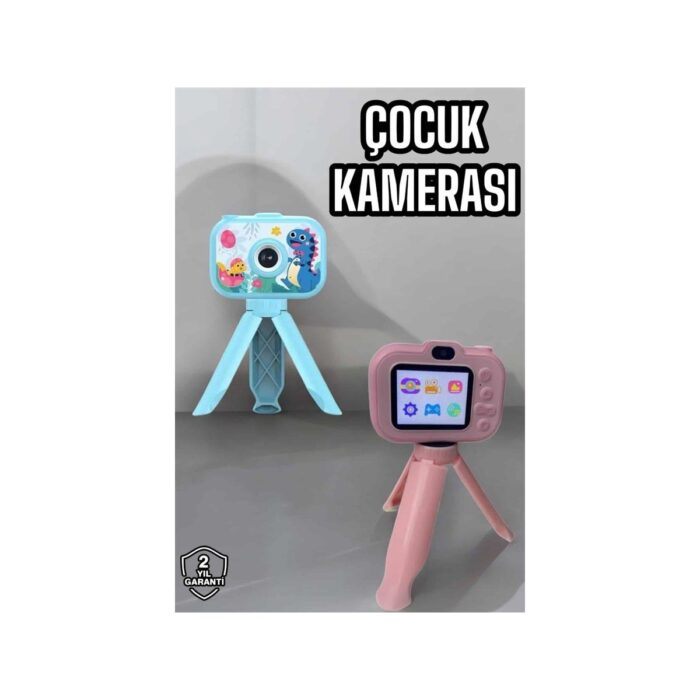 Ayaklı Mini Fotoğraf Makinesi Çocuk Için Eğitici Video Kamera - Görsel 2