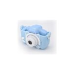 FourForce XJ01 Mini Dijital Oyunlu Çocuk Kamerası – Ön/arka Kamera, 8x Zoom, 1080P Video, Oyunlu, Renkli Çerçeveli, Silikon Koruma (Mavi)