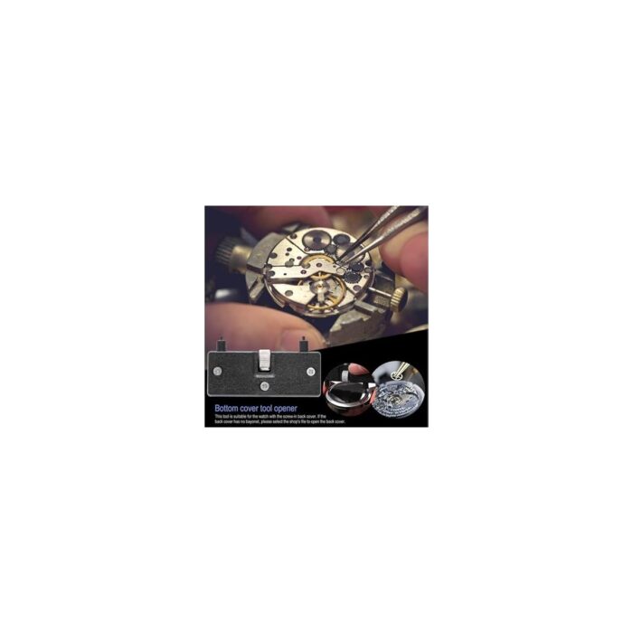 FourForce Plastik Saat Kapak Açma - Mini Boy - Siyah, Alet Seti, Çap Ayarlanabilir, Tamir Takımı - Görsel 5