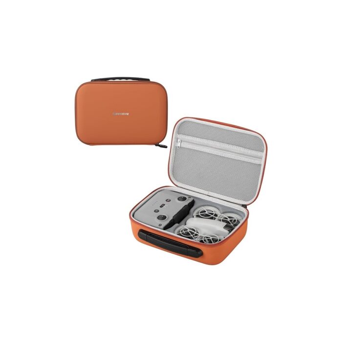 110001255329243.jpg FourForce Neo Drone Taşıma Çantası, Seyahat Çantası Djı Neo Fly More Combo, Su Geçirmez Taşınabilir Saklama Çantası Eva Sert Kabuk Koruyucu Kılıf Djı Neo Drone Aksesuarları, Turuncu, Modern - Görsel 1