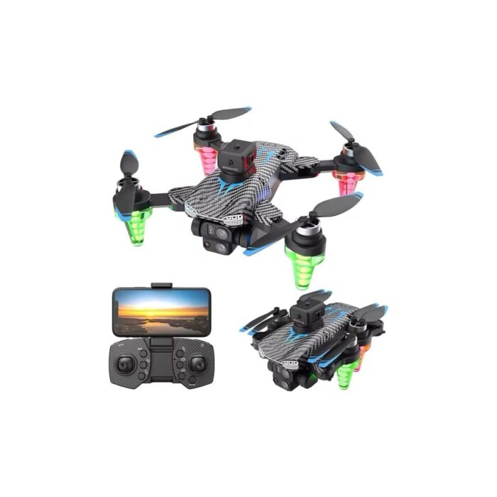FourForce Işıklı C19S Karbon Fiber Profesyonel Taşınabilir Drone 4K Hd Çift Kamera - Görsel 1