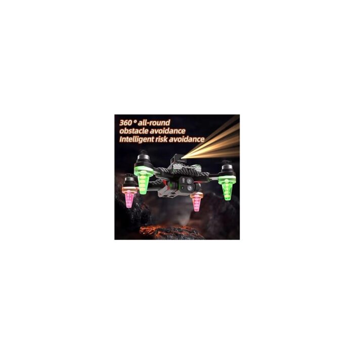 FourForce Işıklı C19S Karbon Fiber Profesyonel Taşınabilir Drone 4K Hd Çift Kamera - Görsel 2