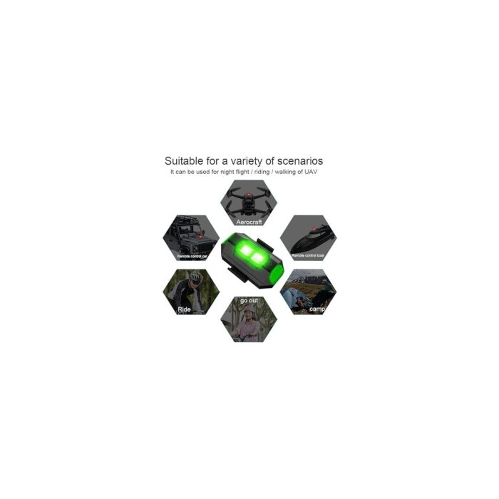 FourForce Çarpışma Önleyici Aydınlatma, Insansız Hava Taşıtma Işığı, Gece Uçuşu, Hava Taşıtı, Çok Amaçlı Rc Otomobil Motosiklet El Feneri, Dış Mekan Bisiklet Sürme, Uyarı Işığı, 7 Renkli - Görsel 5