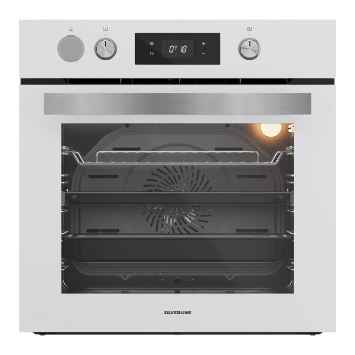 Silverline Beyaz Cam Ankastre Set BO65P4W01-CS5700E6W01-3481 Flam Beyaz (Buhar ve Airfryer Özellikli Fırın) - Görsel 4
