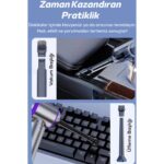 Azurtech Profesyonel Taşınabilir Çok Amaçlı Şarjlı Araç Süpürgesi 8 In 1 Vakum&üfleme Ev,ofis,araç,pc - Görsel 3