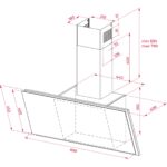 Teka -DVF 97670 TBS WH - Duvar Tipi Davlumbaz -740 m³/h - Beyaz Cam - 90 cm - 112930020 - Görsel 4