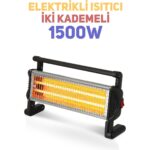 Vesus Pazaraza Hiva 1500W Elektrikli Quartz Isıtıcı Iki Kademe Isı Ayarı - Görsel 2
